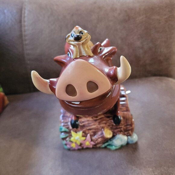 Pumbaa and Timon Music Box The Lion King Hakuna Matara Schmid 1994 Box Vintage - Picture 4 of 7